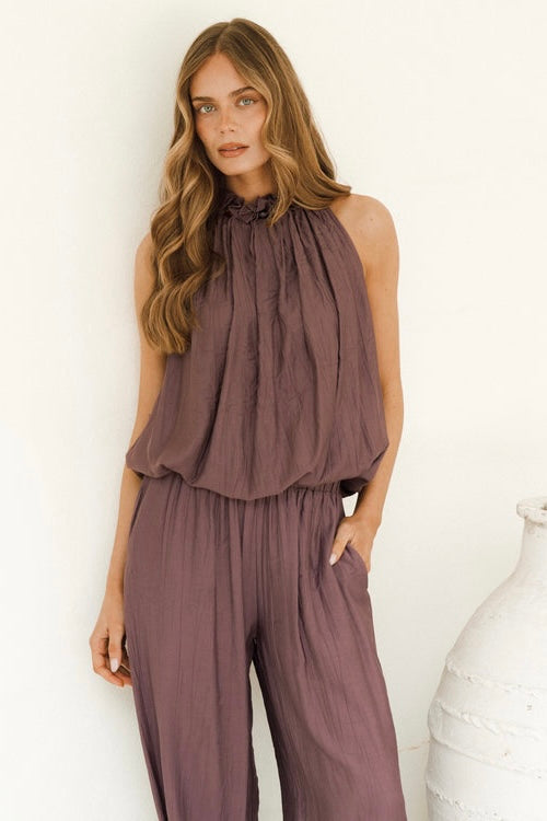 GOLDEN HOUR TOP- Mauve & Beige