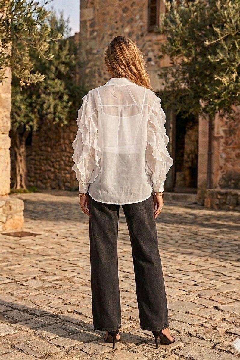 CHANEL LUX SHIRT-Black & White