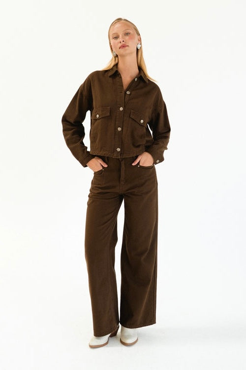 SYDNEY JEAN - Chocolate & Khaki