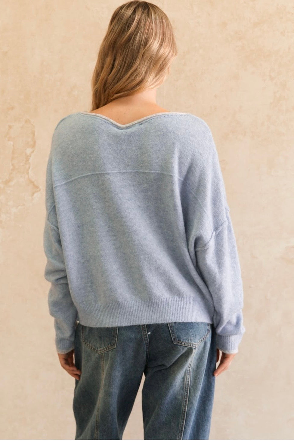 HORIZON KNIT- Chocolate & Blue
