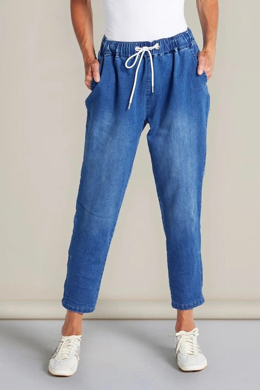 VEDA WASHED JOGGER- Blue & Pink