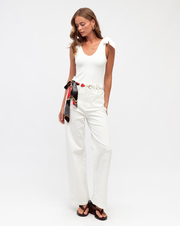 SCARF CHAIN BELT- Blue & Grey