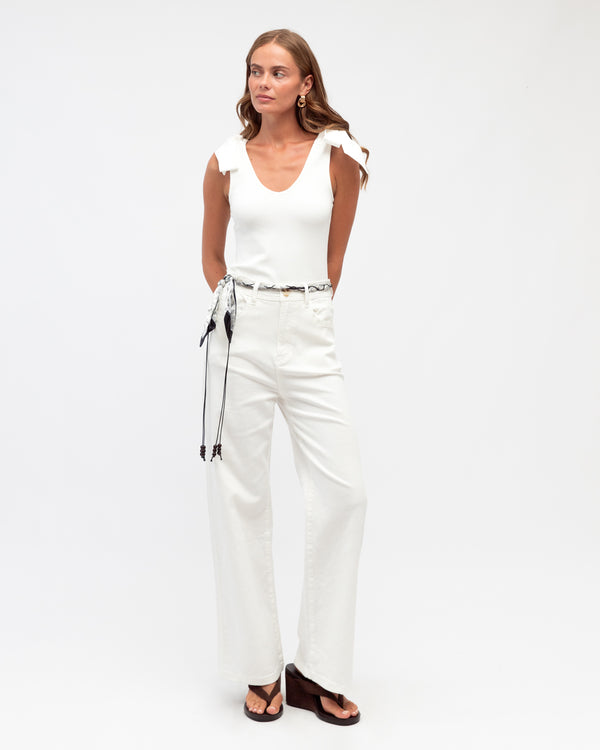 SCARF TASSEL BELT -Brown & Black