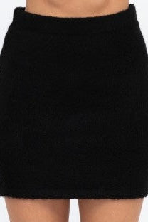 PATRICE KNIT MINI SKIRT- Black & Beige