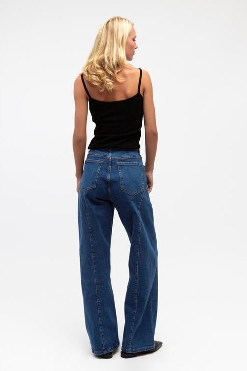 TEXAS STUDDED JEANS - Charcoal & Indigo