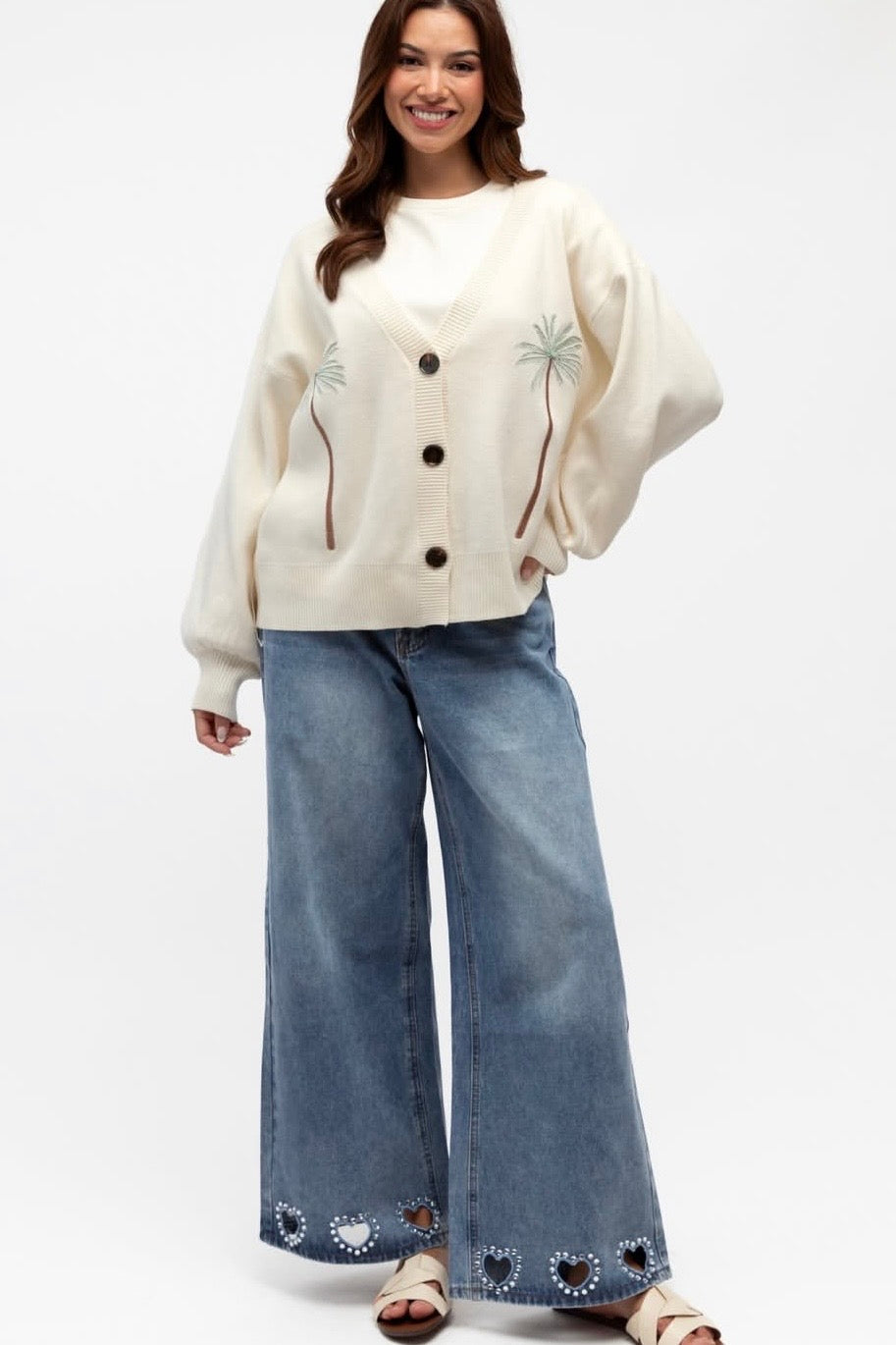 HEART EMBELLISHED JEAN