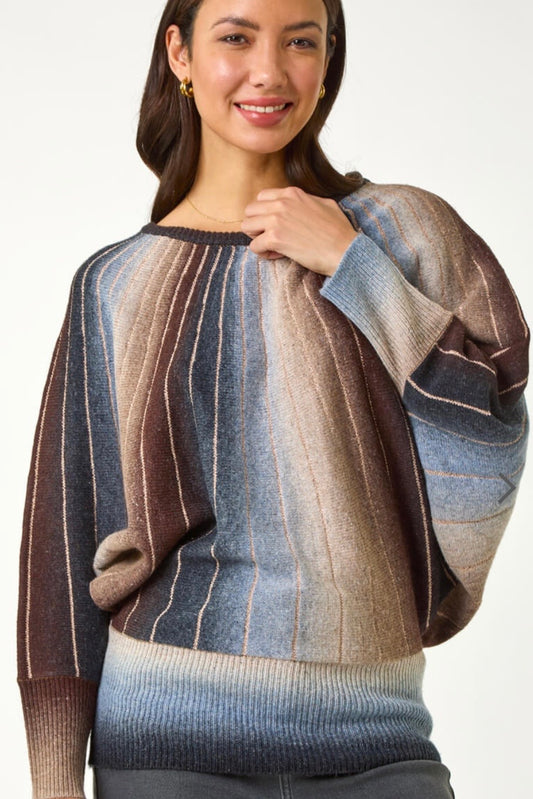 batwing jumper with gold thread 