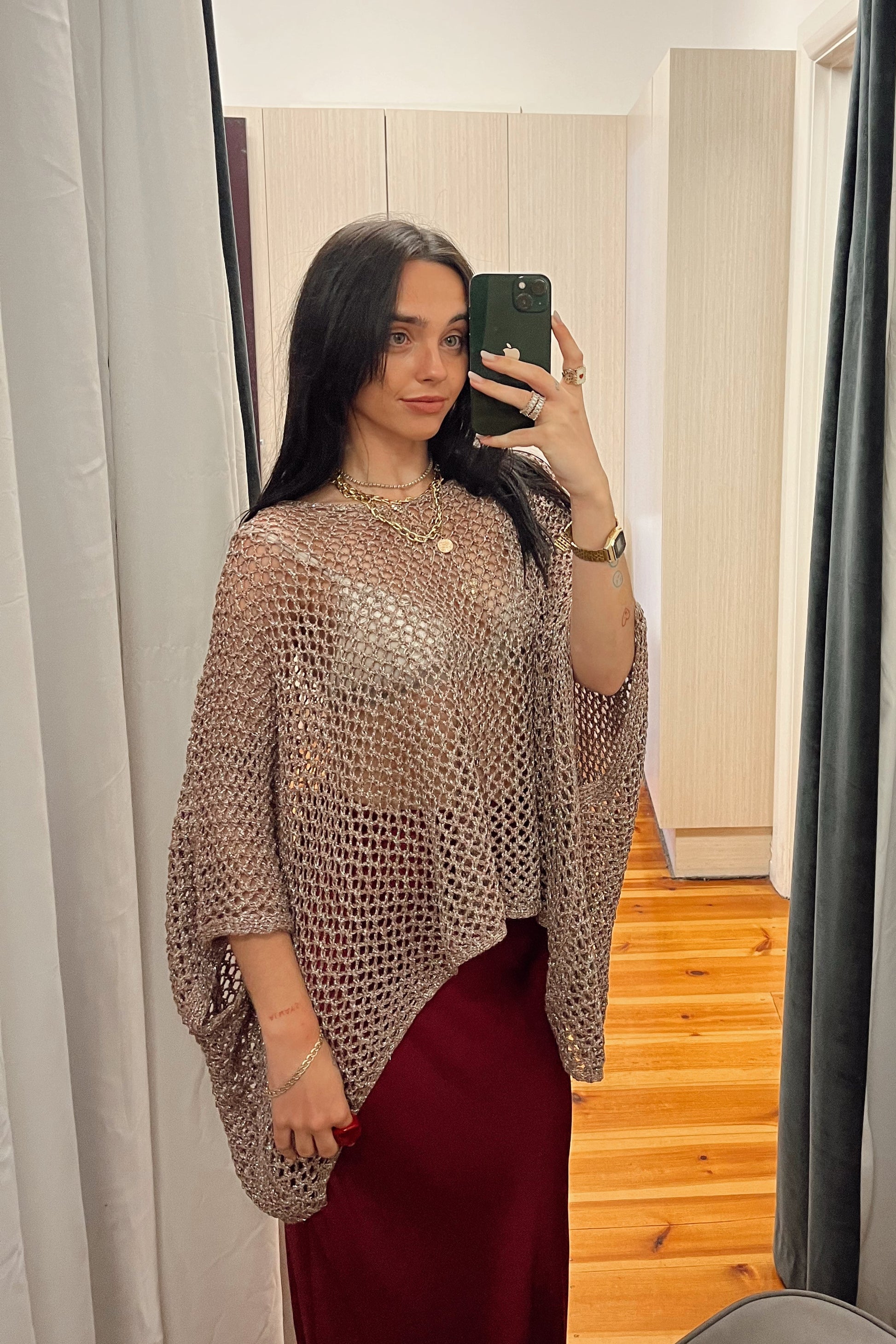 worthier the label hollow knit top