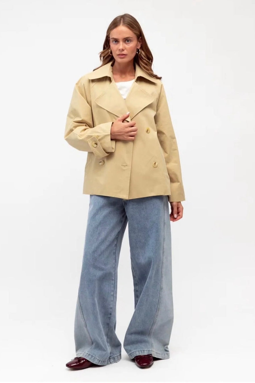 MOIRA CROPPED TRENCH COAT
