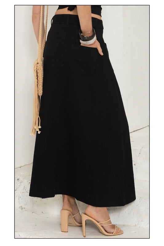 AVE DENIM MAXI SKIRT