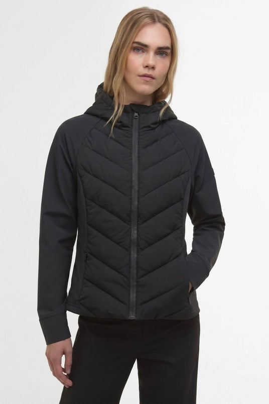 quilted hooded puffer jacket