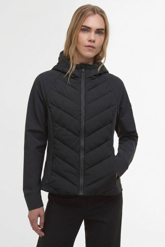 quilted hooded puffer jacket