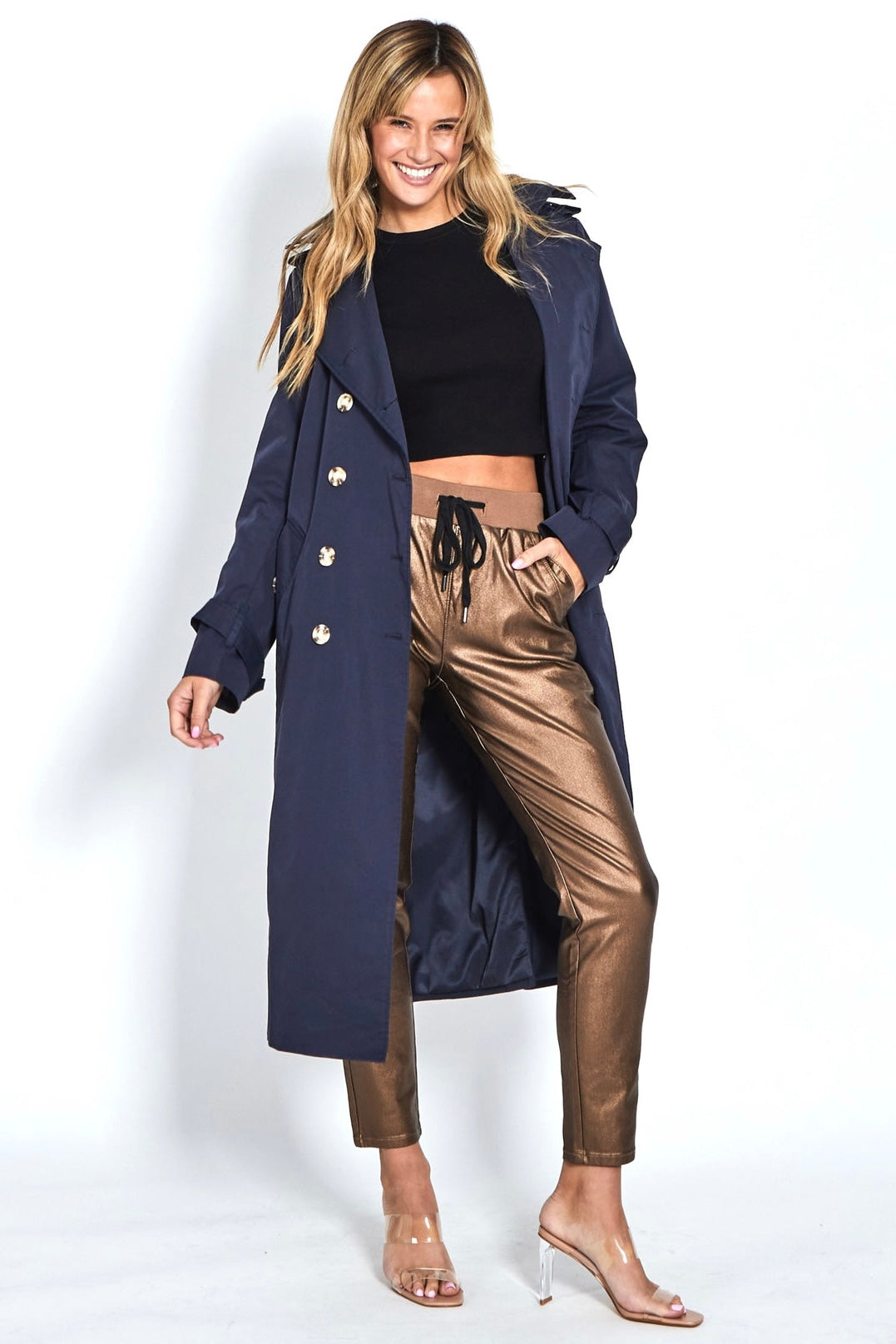 RILEY WAX JOGGER- Bronze & Pewter