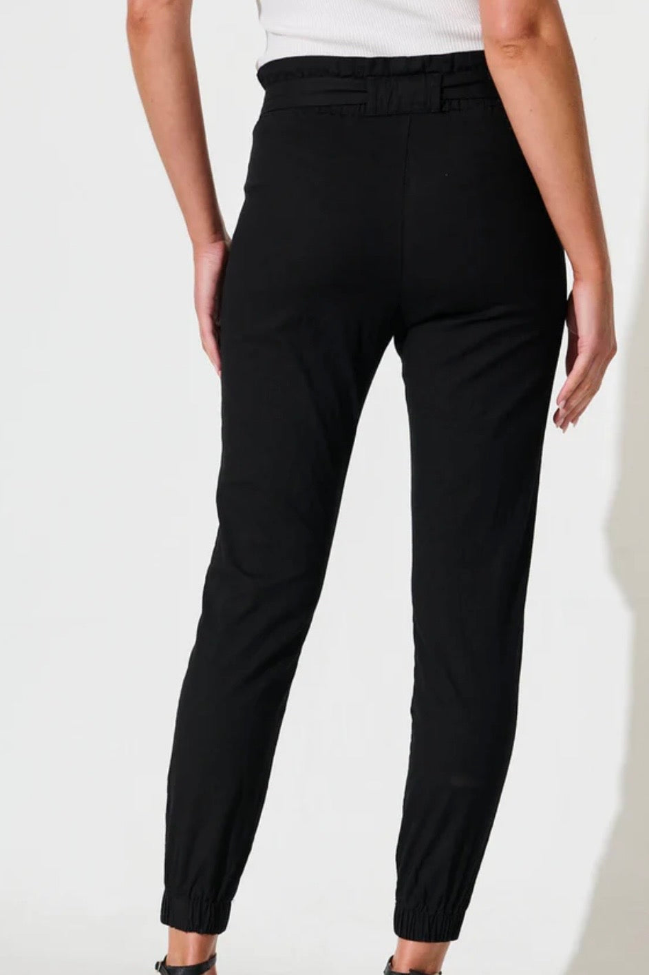 AUDRA STRETCH PANT- Black & Beige