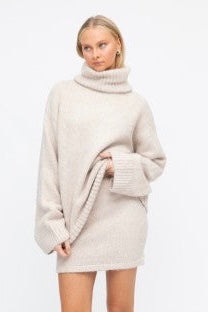 PATRICE KNIT MINI SKIRT- Black & Beige