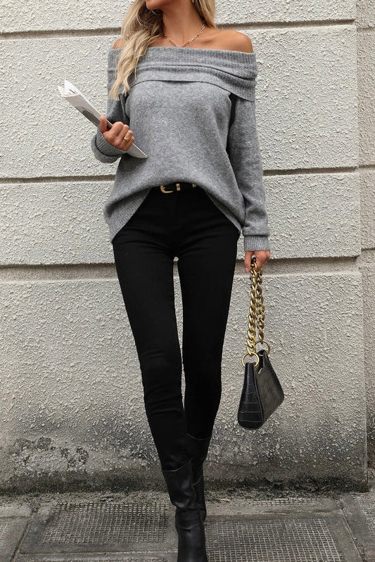 smaibulun off shoulder knit