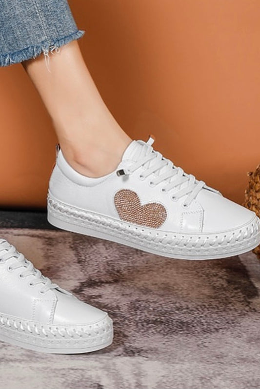 rose gold leather lavish sneaker