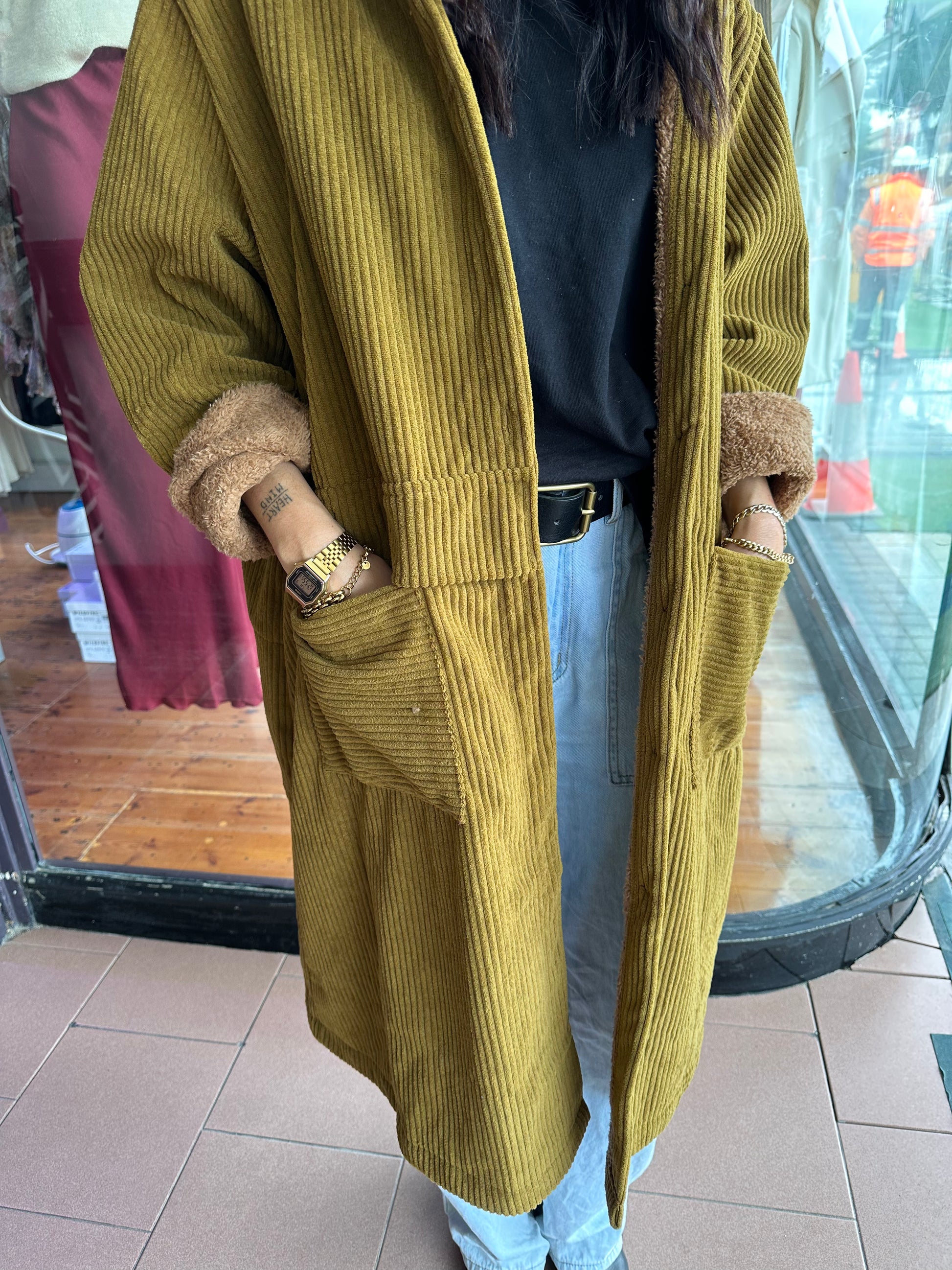 cord winter coat