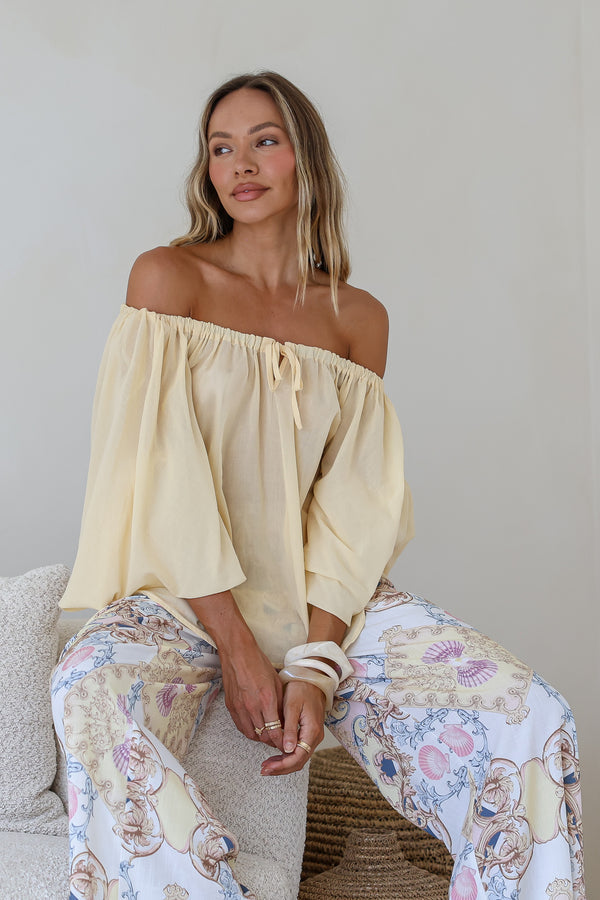 VERSAILLES TOP -Lemon & Baby Blue