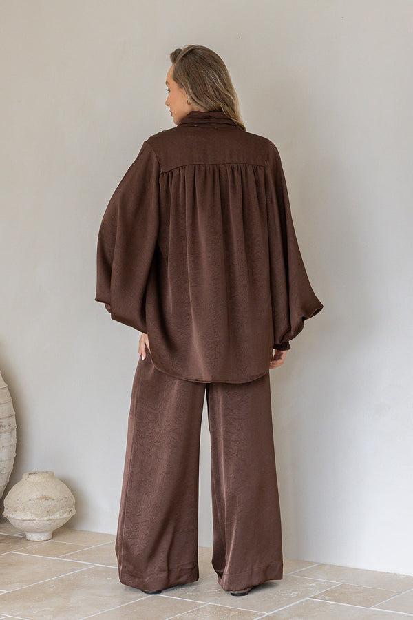 PORTOFINO LUXE DREAMS BLOUSE - Black & Coco