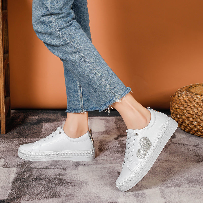 SILVER HEART SNEAKER- Silver Heart