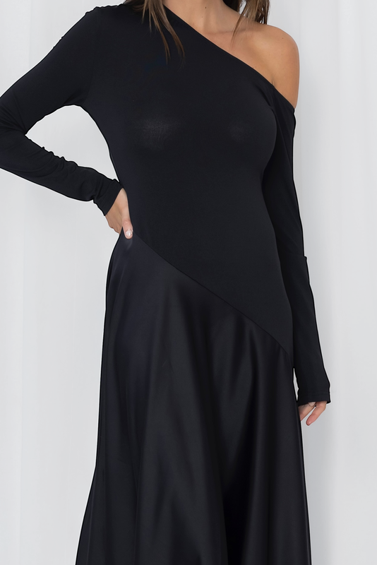 HALSTON DRESS - Peacan & Black Pre order