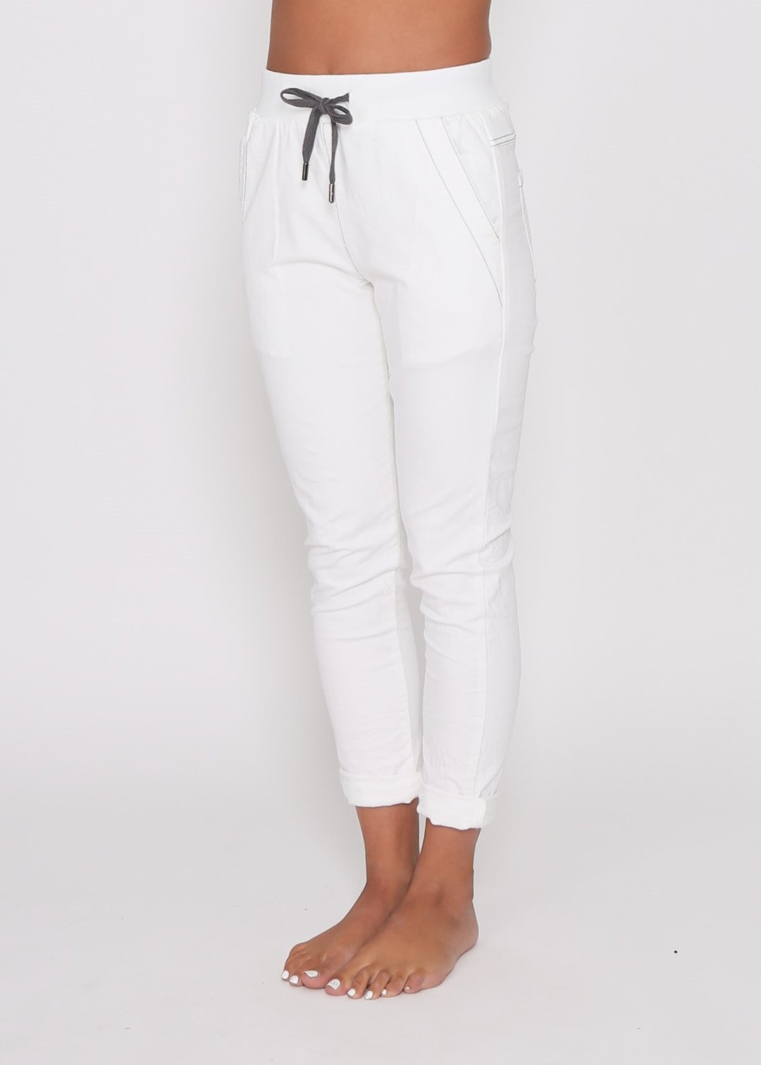 RILEY JOGGER- White & Khaki