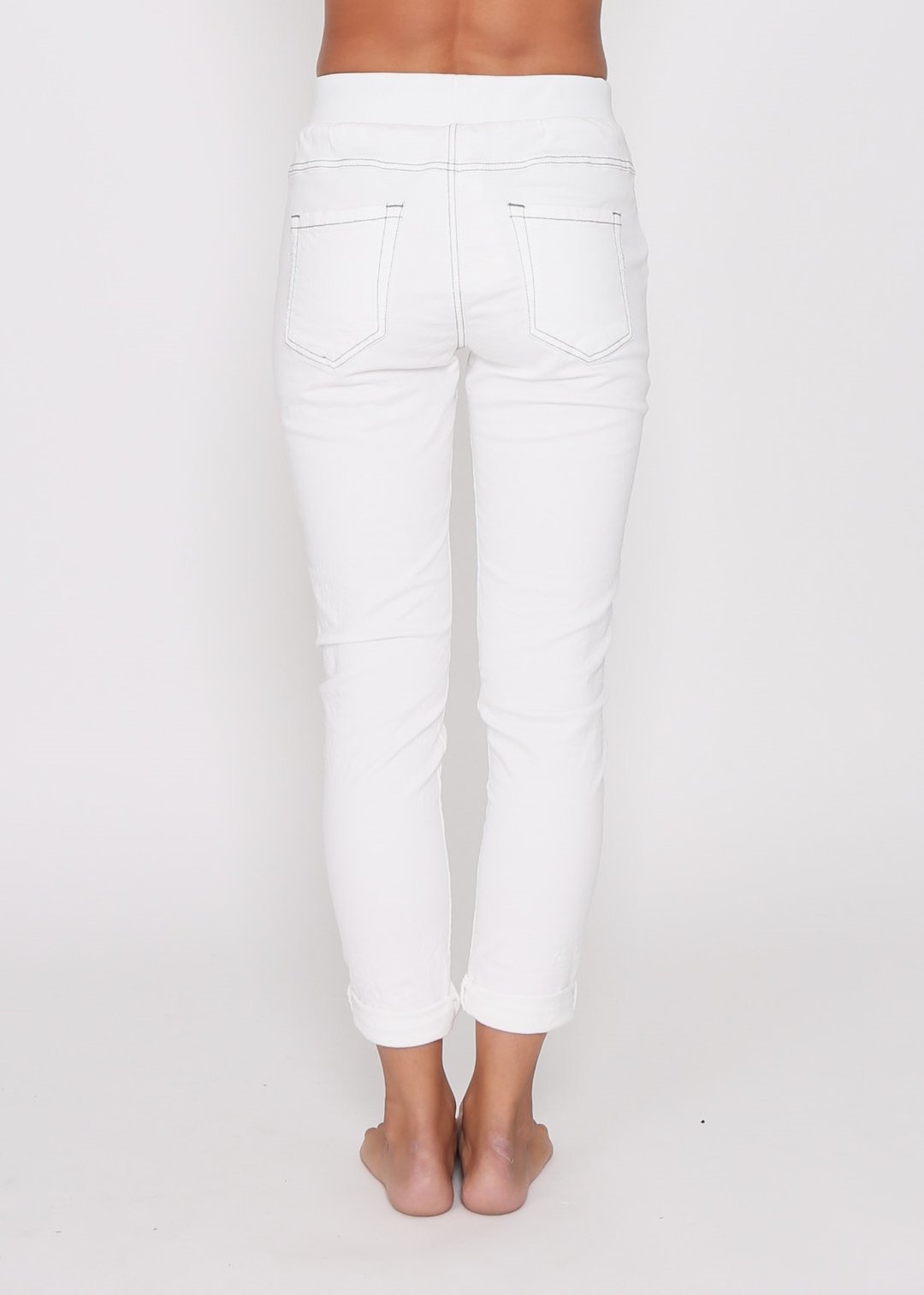 RILEY JOGGER- White & Khaki