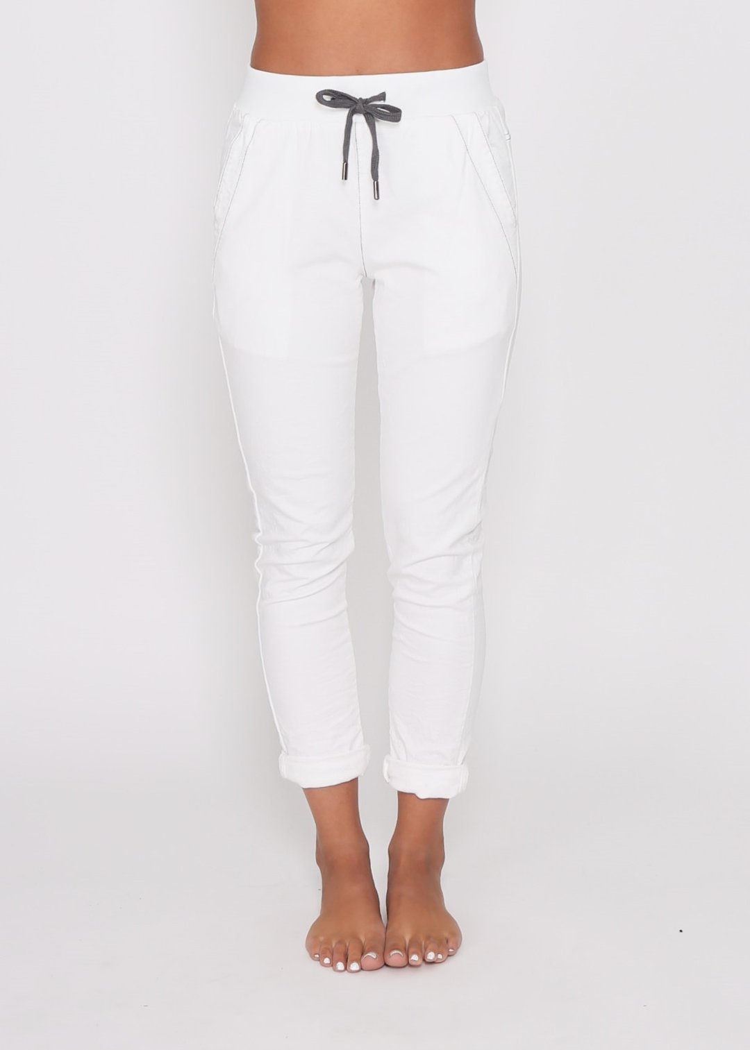 RILEY JOGGER- White & Khaki