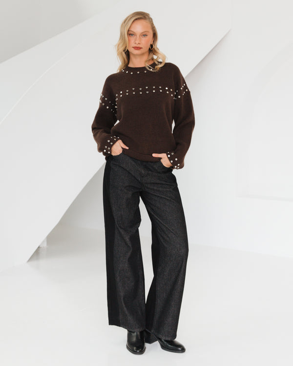 REBECCA STUD KNIT