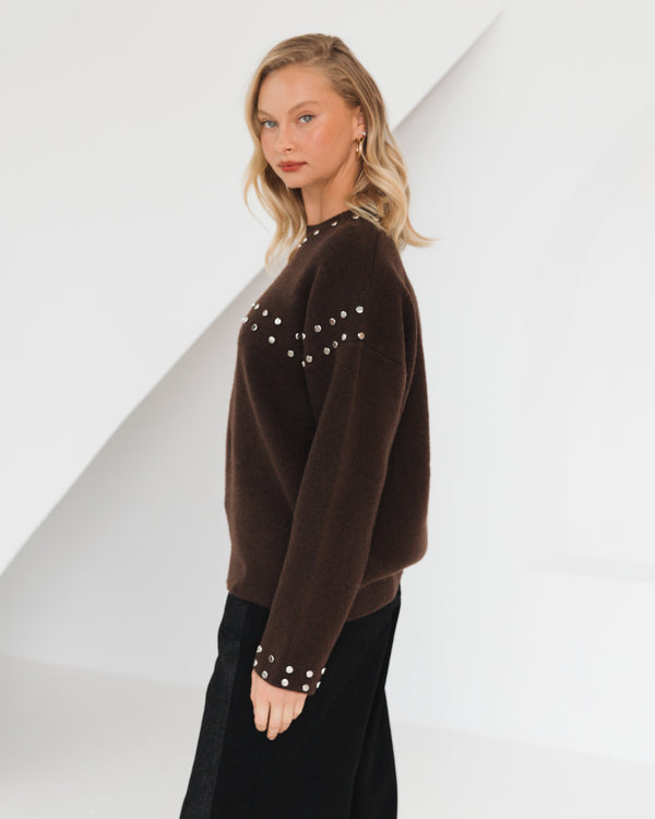 REBECCA STUD KNIT