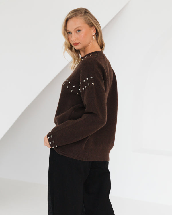 REBECCA STUD KNIT