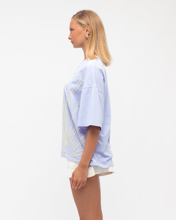 SHELLA TEE - Blue & White
