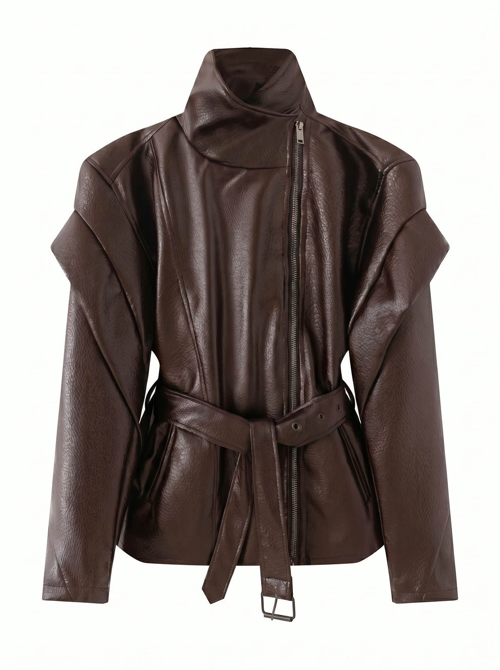 CARLIA FAUX LEATHER JACKET