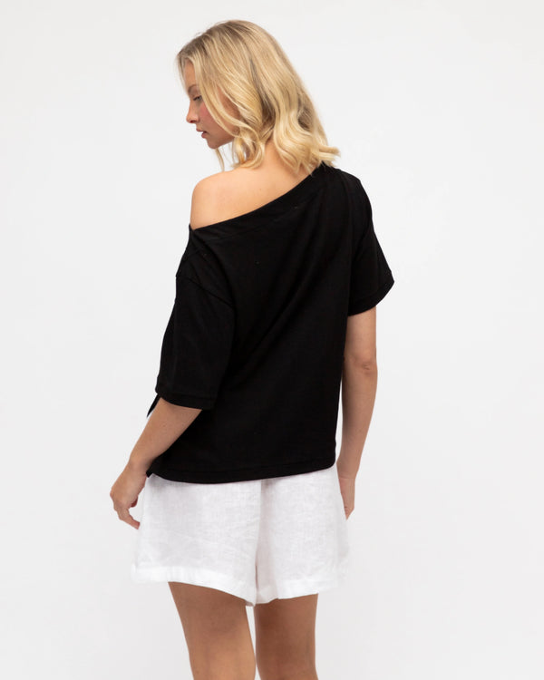 AMY TEE- Chocolate & Beige & Black