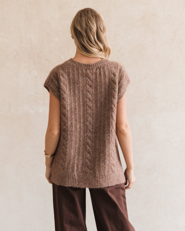 FIFI FLUFFY KNIT- Cream & Chocolate