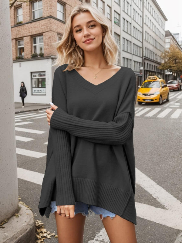 SLOUCH KNIT - Black, Bone & Sage