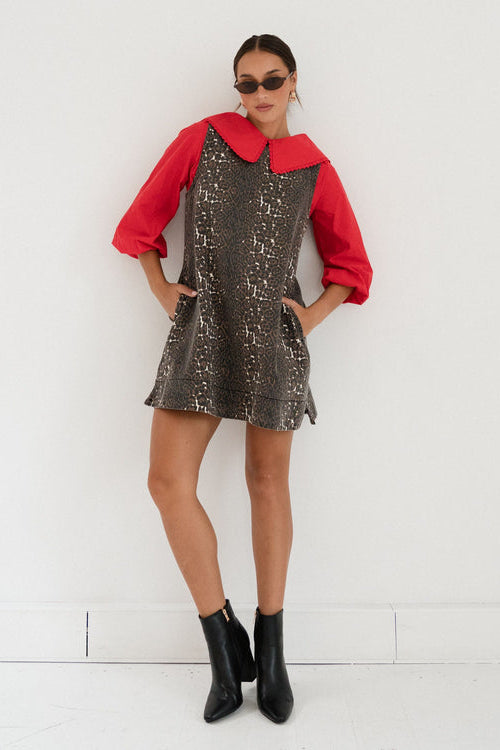 paper heart leopard print dress