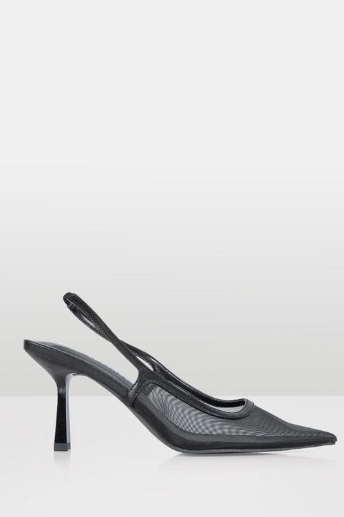 MESH BLACK HEEL