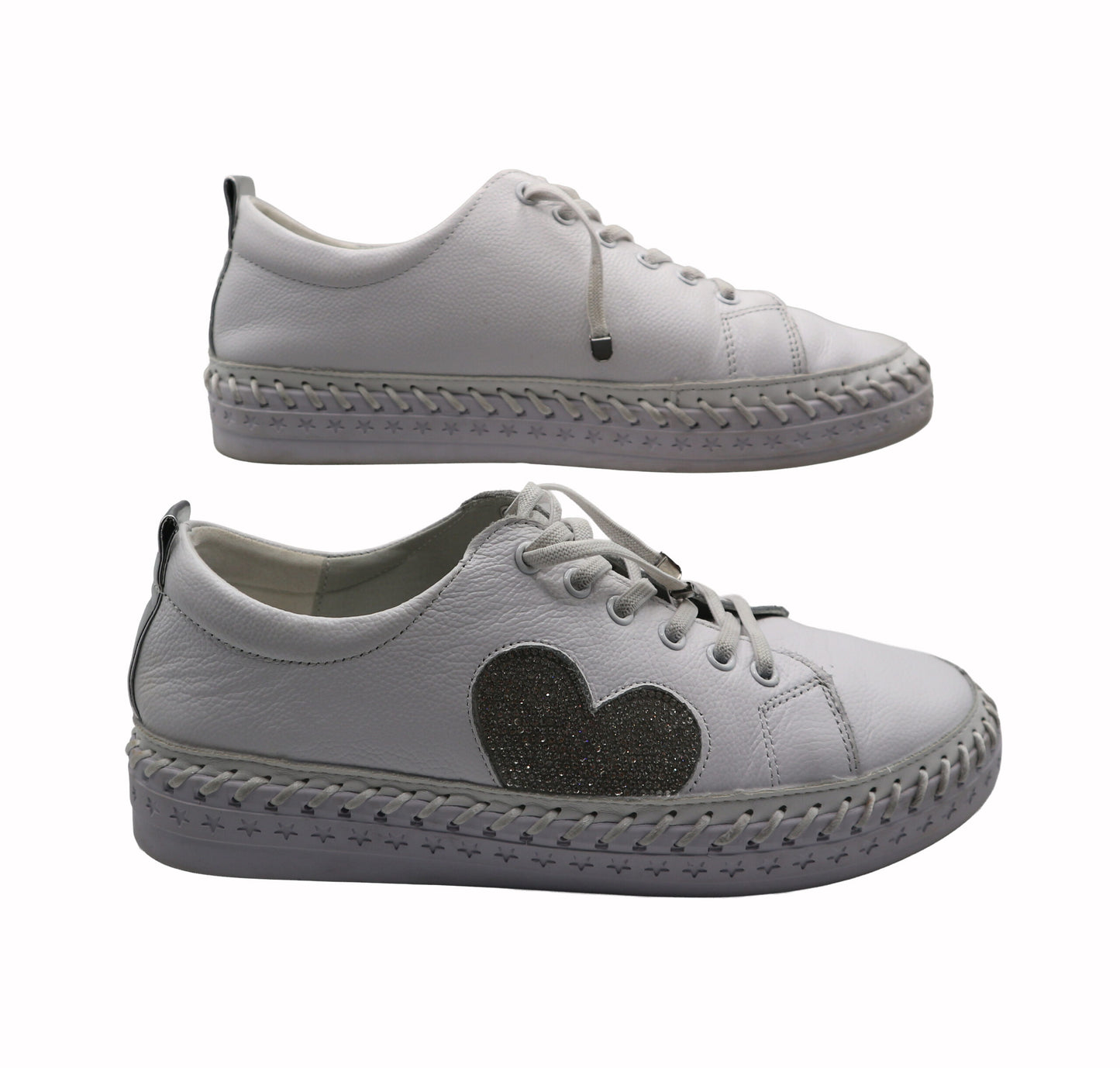 SILVER HEART SNEAKER- Silver Heart