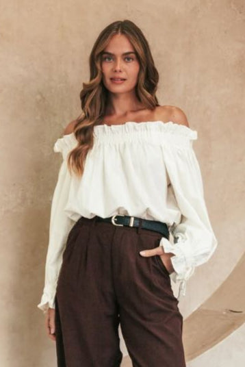 LABEL OF LOVE OFF SHOULDER TOP