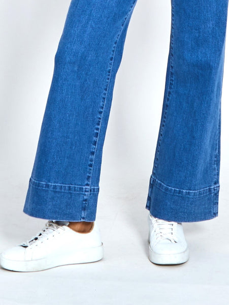 MILAN MONACO JEANS- White & Blue Denim