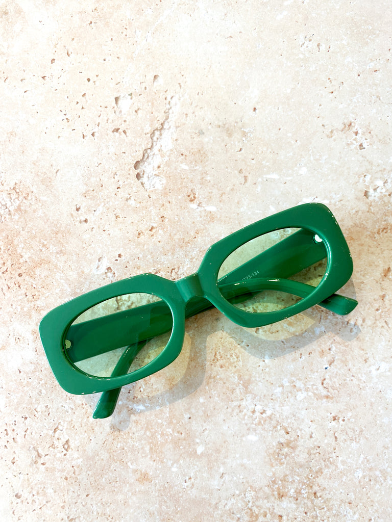 retro green sunglasses
